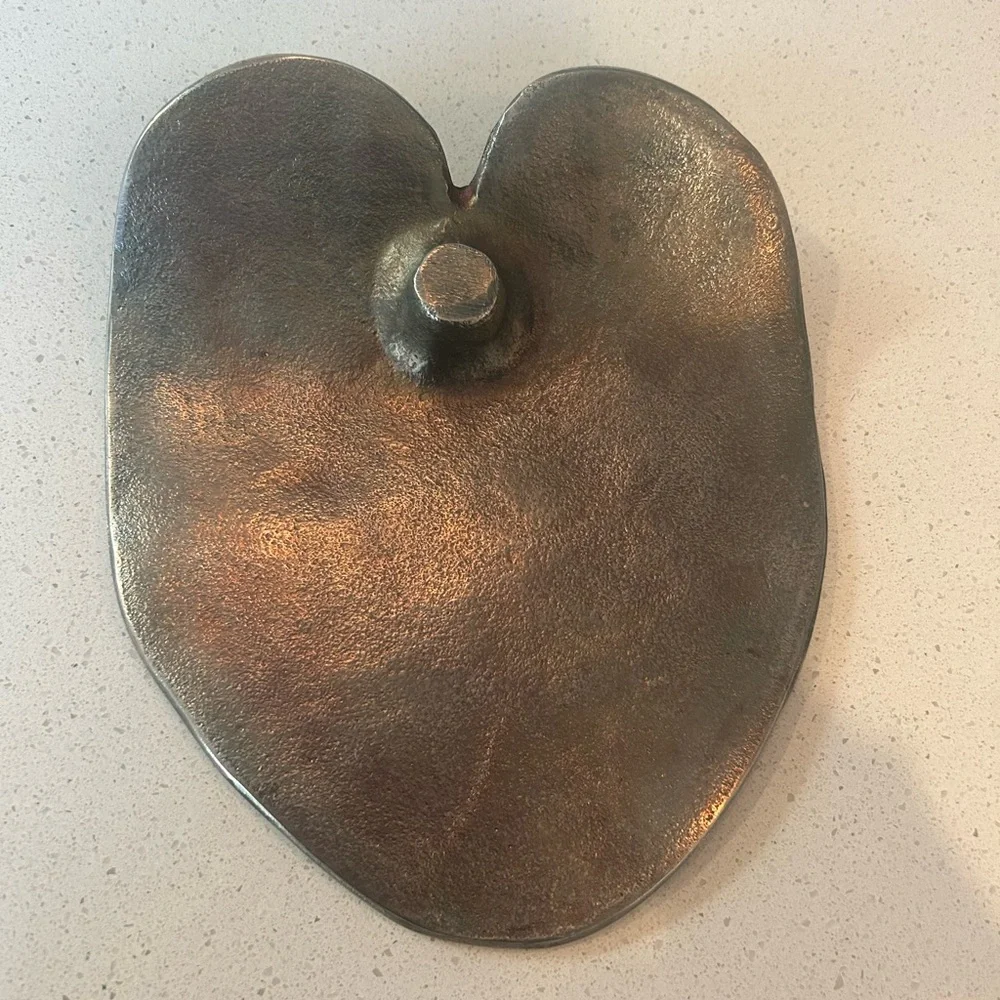 Pottery Barn Large Metal Leaf Taper Candle Holder Home Decor